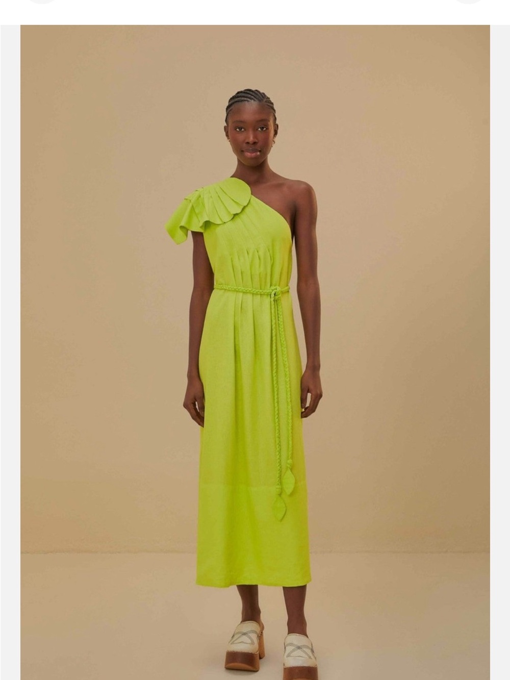 NWT Farm Rio GREEN ONE SHOULDER
LEAF MAXI DRESS - XL